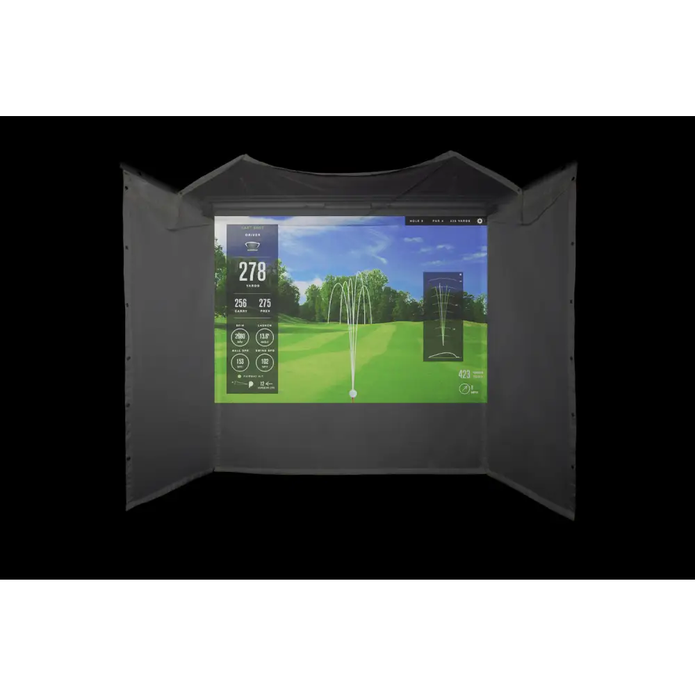 retractable golf enclosure view