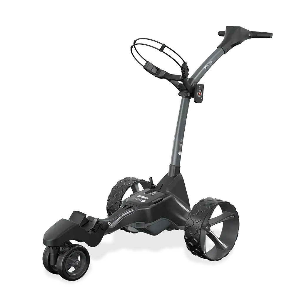 motorized golf caddy full setup view