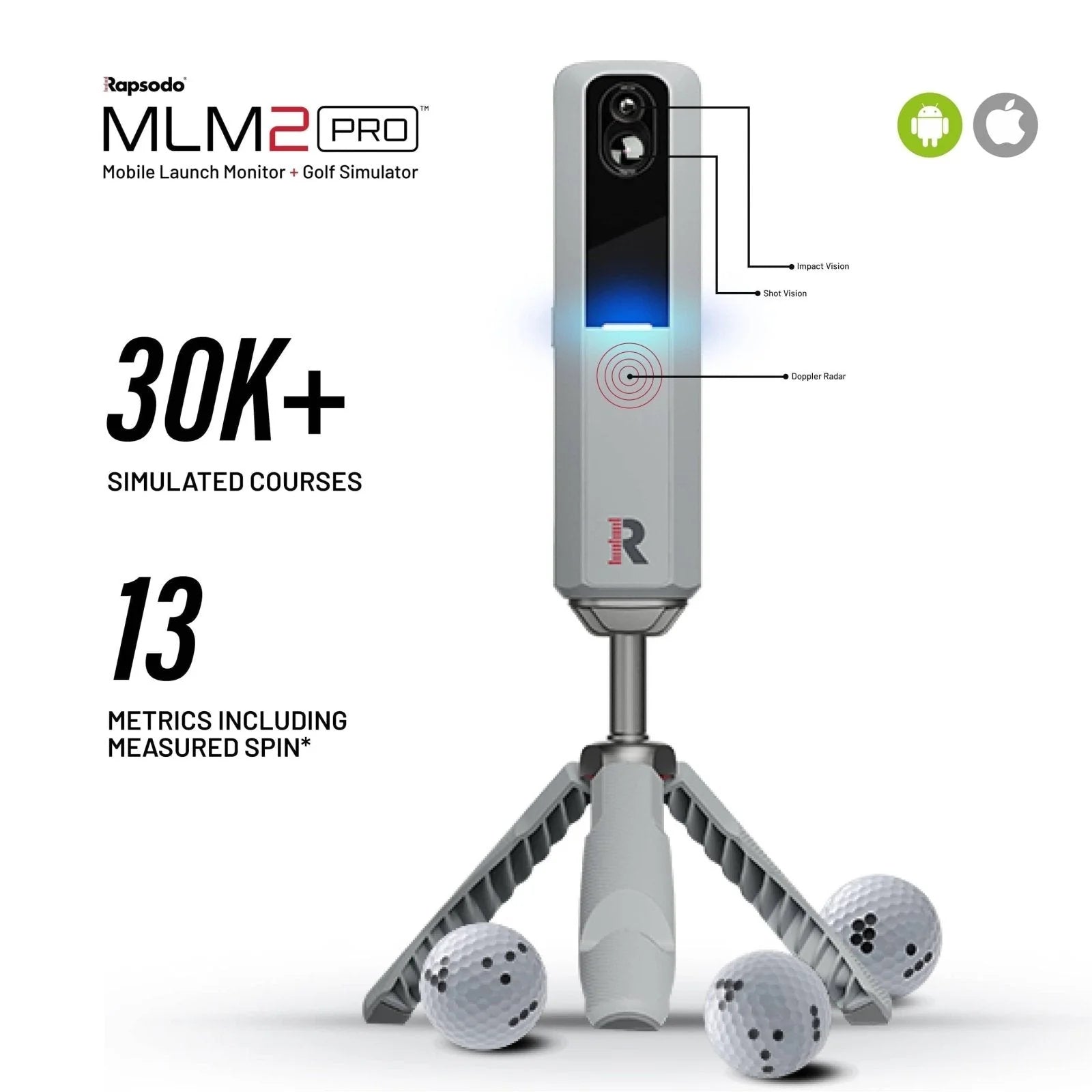 outdoor golf launch monitor front specs