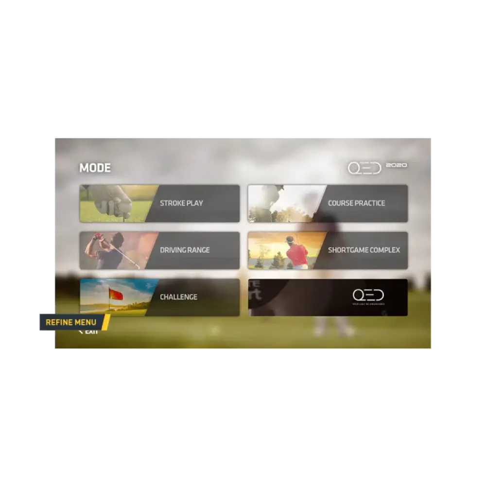 uneekor refine software upgrade menu shot