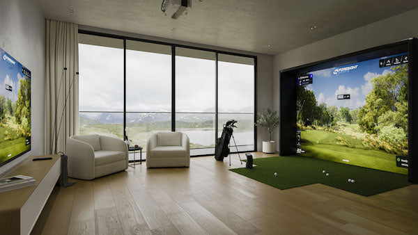 golf simulator setup home view