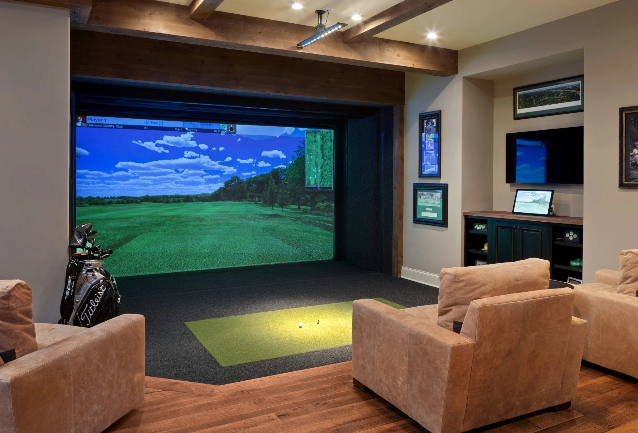 golf simulator system side view