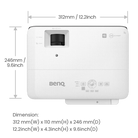 benq 4k projector TK700STi top dimensions