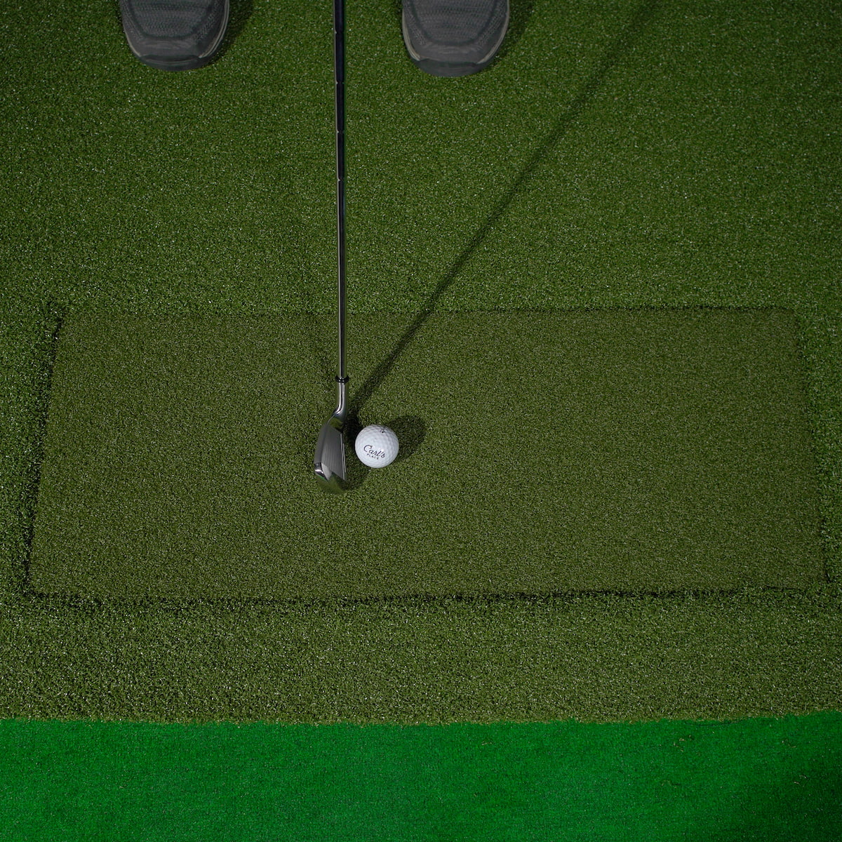 best golf simulator mats aerial view