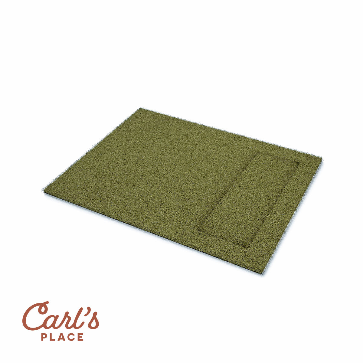 golf mat for simulator side angle view