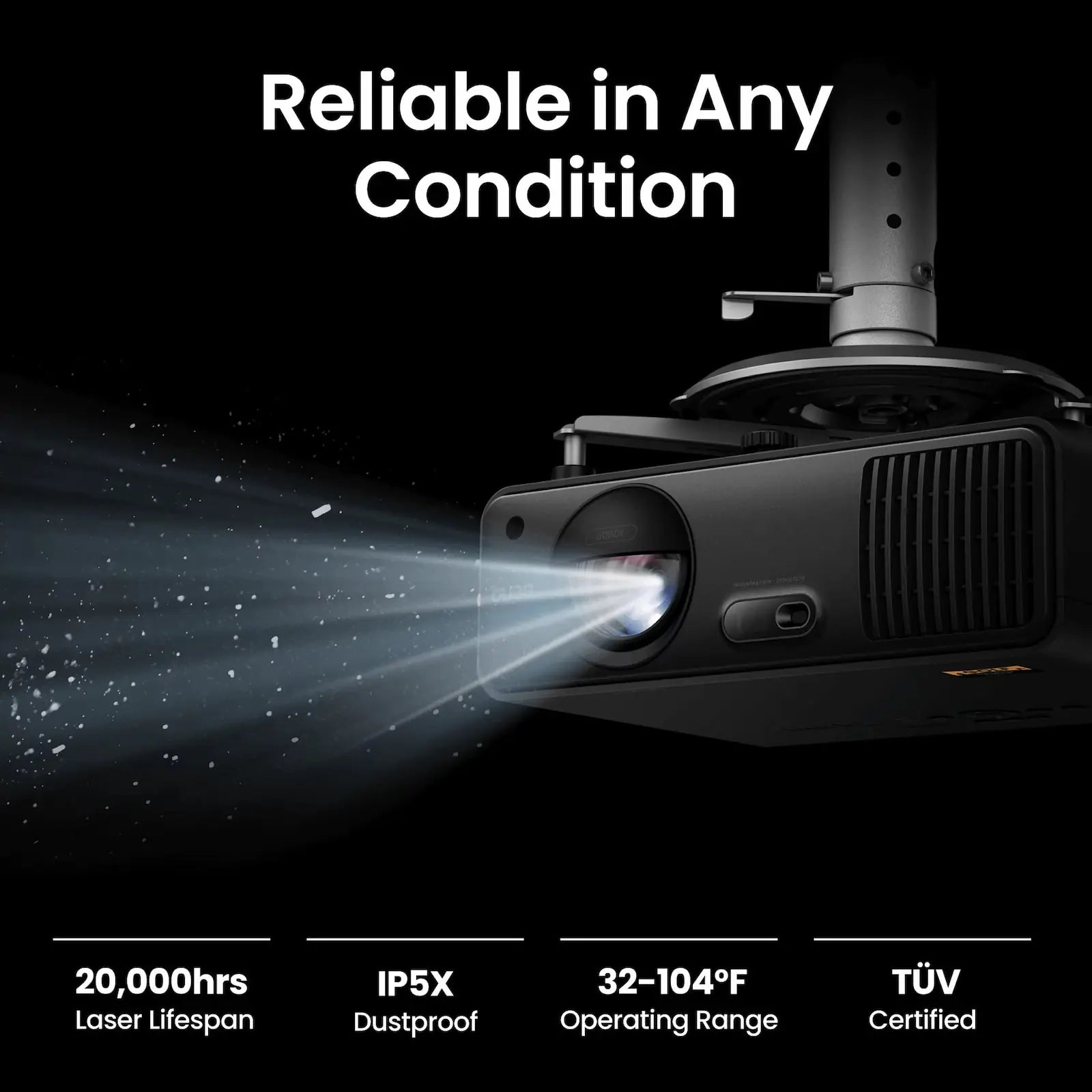 best golf projectors side action view