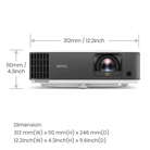 projector for golf simulator front dimensions