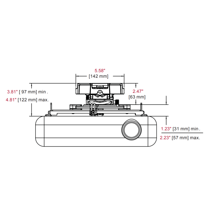 golf simulator projector mount specs view