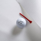 golf simulator screen closeup with ball and tee view